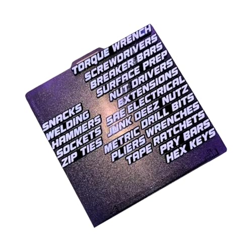 Magnetische Etiketten für Werkzeugkästen – wiederverwendbare Aufkleber für die Organisation Ihrer Werkzeuge | 3D-Aufkleber für die schnelle Identifizierung von Schubladen Garage Regale Werkstatt von Whnbuij