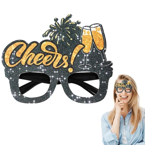 Neujahrsbrille, lustige Brille für Erwachsene, Papier-Party-Brillen, lustige Neujahrsbrillen, kreative Kostümbrillen Neujahrs-Partyzubehör für Frauen und Männer Neujahrsbrille, lustige Brille für Erwachsene, Papier-Party-Brillen, lustige Neujahrsbrillen, kreative Kostümbrillen Neujahrs-Partyzubehör für Frauen und Männer von Whnbuij