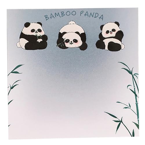 Niedliche Haftnotizen, Panda-Notizen, Cartoon-Notizen, 50 Blatt, 8 x 8 cm Haftstreifen für Bücher, Monitore, Wände, Fenster von Whnbuij