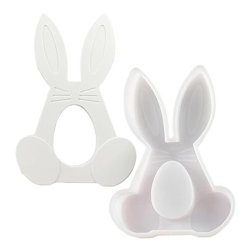 Niedlicher Hase aus Silikonformen, Kaninchenharzformen - Form für handgefertigte Kerzen, Kaninchenform mit großem hohlem , Gießform aus Harz und von Whnbuij