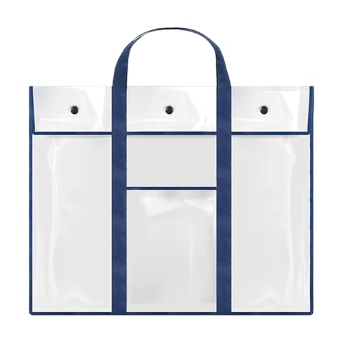 PVC -Aktentasche - Transparenter Dokumentorganisator, wasserdichte Aktenhalter | Langlebige Bürospeicherlösung mit Handle- und Zubehörtasche, Clear Dokument für Arbeiten, tragbarer Dateiträger für m von Whnbuij