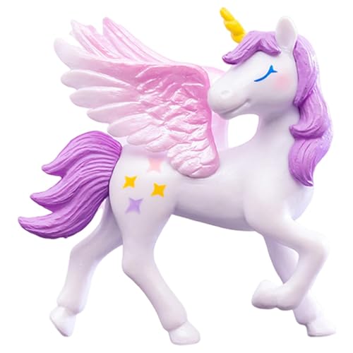 Pegasus Einhorn -Kuchen -Dekoration - Cartoon Animal Birthday Cake Topper, 5x3x5,2 cm Cupcake Topper für, kleine Cartoon Hochzeit Single -Winkel -Träger -Ornament mit Flügeln von Kuchen von Whnbuij