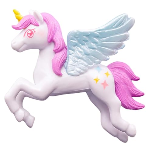 Pferdefigur Kuchen Topper - Cartoon Tier Geburtstag Kuchen Topper 5x3x5,2 cm Cupcake Topper für Jungen oder Einzelne Hochzeit Transport Ornament von Whnbuij