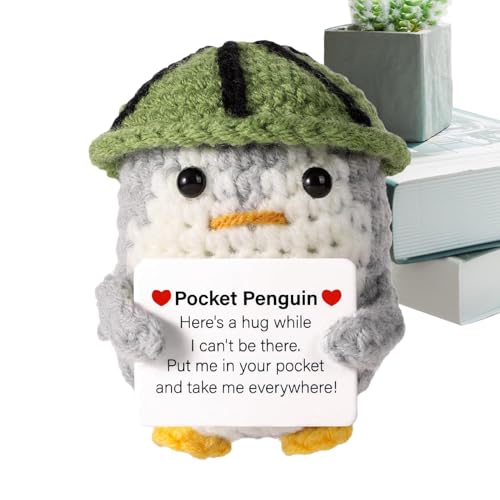 Positive Life Potato - Tiere umarmen eine Taschenpuppe, lustige positive Puppe zum Stricken, kreative Wollkartoffeln 10 x 8 x 12 cm mit Affirmationskarten von Whnbuij