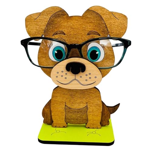 Puzzle Brillenhalter - Abzeichen Brillenhalter, Brillenhalter und Sonnenbrillenhalter | handgeschnitztes Holz Brillenhalter 10x12x15 cm, entzückender Organizer für von Whnbuij