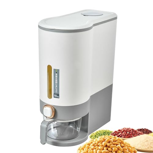Reiskübel für die Küche – Aufbewahrungsbehälter für Getreide und Reis, Eimer für Getreide, Presse, 5 kg/10 kg | Müslieimer mit Deckel und Messbecher Reiskübel für die Küche – Aufbewahrungsbehälter für Getreide und Reis, Eimer für Getreide, Presse, 5 kg/10 kg | Müslieimer mit Deckel und Messbecher von Whnbuij