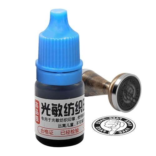 Siebdruckfarbe - Leichte Siebdrucktinte | 5ml Photosensitive Textiltinte | Wasserdichte Stoffdrucktinte für Heimdekoration, haftet auf Baumwolle, l Siebdruckfarbe - Leichte Siebdrucktinte | 5ml Photosensitive Textiltinte | Wasserdichte Stoffdrucktinte für Heimdekoration, haftet auf Baumwolle, l von Whnbuij