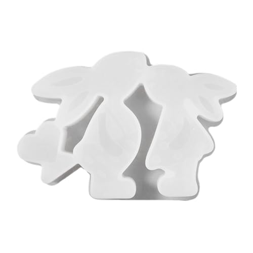 Silikonformen, Kaninchen-Silikonform - Gießform aus Osterhasenharz mit Liebesdesign - Romantische Kerzen, die Formen herstellen, Bastelbedarf für von Whnbuij