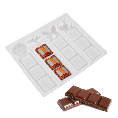 Silikonformen für Harz, Epoxidformen | 3 Hohlräume Tonformen Epoxidharz Lieferungen | Easy Release Schokolade Berge Schokolade Herstellung für Kerzen, Schmuck, Ornamente von Whnbuij