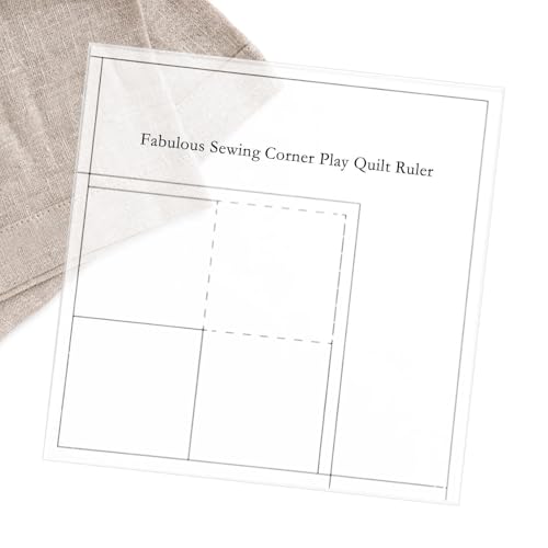 Souveräne Quilts, Acryl-Stepplein – Helles Acryl-Schnittlineal | Fabulous Nähen Eckenschneider, Werkzeug für professionelle Schneiderinnen von Whnbuij