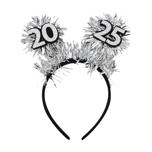 Stirnband 2025, Silvester Stirnband 2025,Party Kopfbedeckung - Happy New Year Haarbänder Kopfbedeckung 2025 Haarreifen für Weihnachtsbedarf Stirnband 2025, Silvester Stirnband 2025,Party Kopfbedeckung - Happy New Year Haarbänder Kopfbedeckung 2025 Haarreifen für Weihnachtsbedarf von Whnbuij
