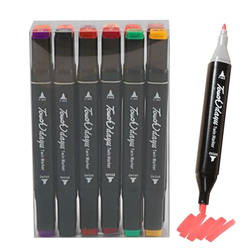 Studentenmarker, Schnell trocknender Stift für Mark,Schnell trocknender Marker 12 Stück Doppelspitze Tintenstift | Ausbleichsicheres Schulmaterial mit Stift Studentenmarker, Schnell trocknender Stift für Mark,Schnell trocknender Marker 12 Stück Doppelspitze Tintenstift | Ausbleichsicheres Schulmaterial mit Stift von Whnbuij