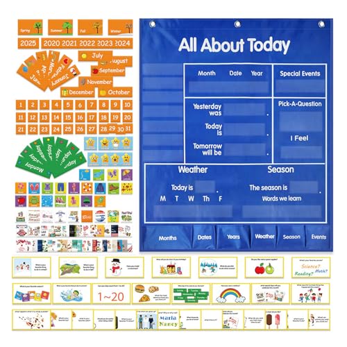 Taschendiagramm-Kalender – Wand-Organizer, Klassenzimmer-Planungsanzeige, großer visueller Tracker mit täglichem Raster-Layout, interaktive Lehrhilfe für elementares Lernen, Vorschulkinder, Lehrer Taschendiagramm-Kalender – Wand-Organizer, Klassenzimmer-Planungsanzeige, großer visueller Tracker mit täglichem Raster-Layout, interaktive Lehrhilfe für elementares Lernen, Vorschulkinder, Lehrer von Whnbuij