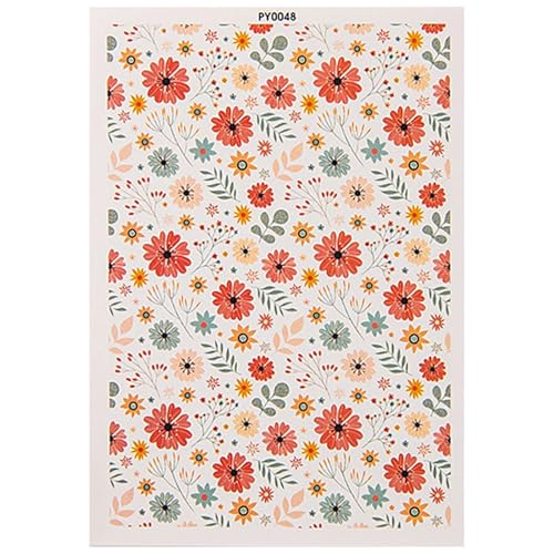 Ton-Transferbögen – Aufkleber aus Keramik, Blumen für Handwerk, vibrierendes Transferpapier mit Blumenmotiven | Wassertransferblätter zur Herstellung von Locken Ton-Transferbögen – Aufkleber aus Keramik, Blumen für Handwerk, vibrierendes Transferpapier mit Blumenmotiven | Wassertransferblätter zur Herstellung von Locken von Whnbuij