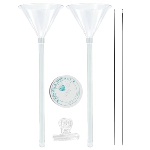 Trichter für Perlen, Trichter-Set, Werkzeug zur Schmuckherstellung, Tonperlen, Perlennadeln – vielseitiges Zubehör für die Herstellung von Perlenschmuck für Aktivitäten Trichter für Perlen, Trichter-Set, Werkzeug zur Schmuckherstellung, Tonperlen, Perlennadeln – vielseitiges Zubehör für die Herstellung von Perlenschmuck für Aktivitäten von Whnbuij