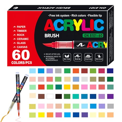 Wasserfeste Acrylfarbe Markierung - Acryl Marker für verschiedene Oberflächen, wasserfester Lackstift | Acrylfarbe Marker für Glas und Stoff, schnell trocknende Acrylfarbe Wasserfeste Acrylfarbe Markierung - Acryl Marker für verschiedene Oberflächen, wasserfester Lackstift | Acrylfarbe Marker für Glas und Stoff, schnell trocknende Acrylfarbe von Whnbuij