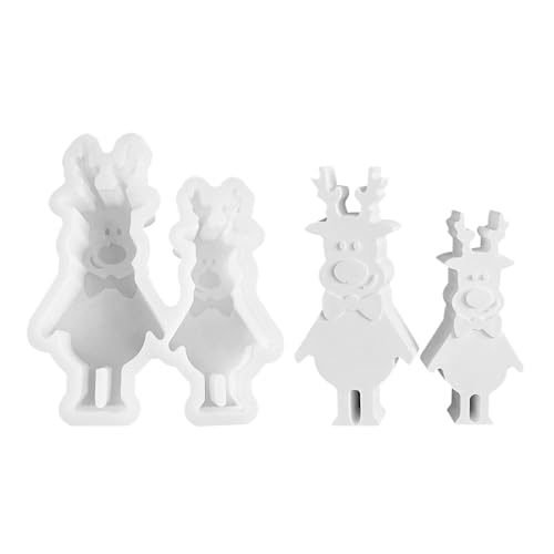 Weihnachten Harz Form Kerzenform Weihnachten Kerzenform Epoxidharz Kerzenformen der Familie Elk | Festival Kerzen Herstellung Form, DIY Harz Form Handwerk Formen, Weihnachtsdekorationen, Form von Whnbuij