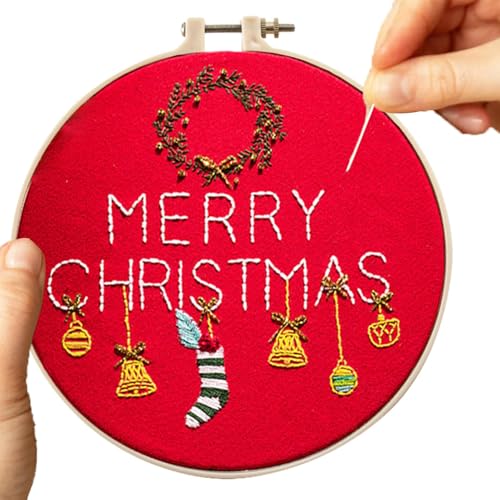 Weihnachtsstickerei-Sets für Anfänger, Weihnachtsstickerei-Sets für Erwachsene – gestempeltes Set für Erwachsene und Anfänger, Weihnachtsstickerei-Set, Weihnachtsstickerei, Stickset Weihnachtsstickerei-Sets für Anfänger, Weihnachtsstickerei-Sets für Erwachsene – gestempeltes Set für Erwachsene und Anfänger, Weihnachtsstickerei-Set, Weihnachtsstickerei, Stickset von Whnbuij