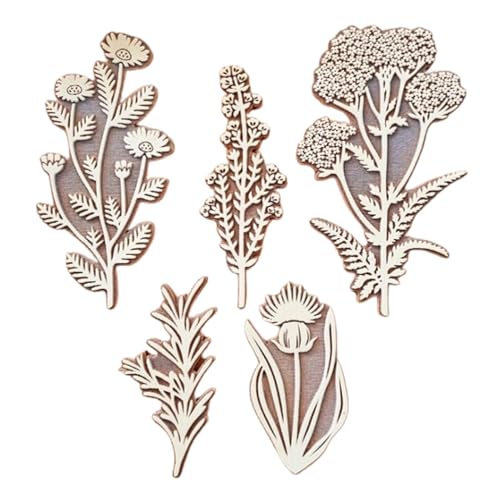 Whnbuij Blumenstempel, Holzstempel, Vintage-Blume, praktisch, exquisit, für Papier, Stoff, Wände von Whnbuij