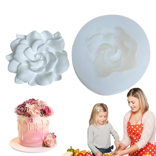 Whnbuij Gardenia Blumenform | Gardenia Hochzeitstorte Dekoration Blumenform – Hochzeitstorte Dekorieren Zierleiste für Auto Luftauslass Diffusor Gips Handwerk von Whnbuij