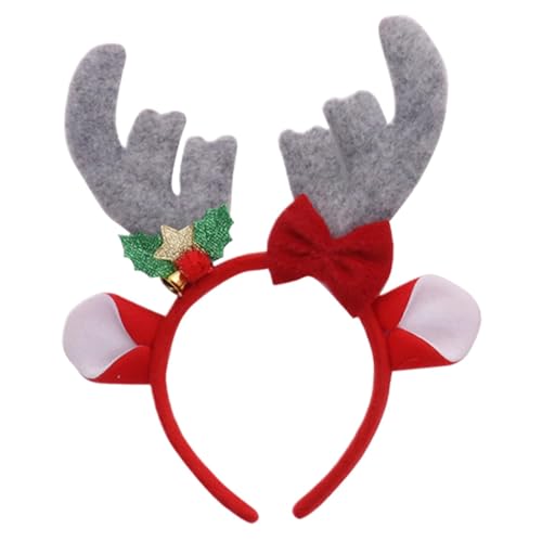 Whnbuij Haarband mit Weihnachtsgeweih, Stirnbänder mit Hörnern für Kinder, Weihnachten Haarband mit Geweih | Winterurlaub Kopfbedeckungen für dünnes Haar u von Whnbuij