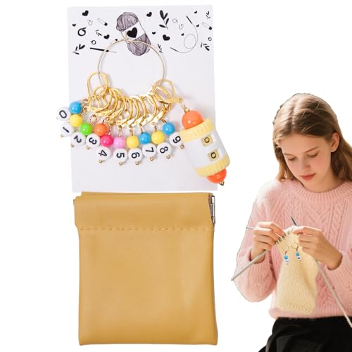 Whnbuij Häkelmarker - Stichclip, Musterzähler | Abnehmbarer Thread -Tracker mit Stichclip, leichtem Stiefhalter, farbenfrohen Strickwerkzeug perfekt für Garnprojekte Whnbuij Häkelmarker - Stichclip, Musterzähler | Abnehmbarer Thread -Tracker mit Stichclip, leichtem Stiefhalter, farbenfrohen Strickwerkzeug perfekt für Garnprojekte von Whnbuij