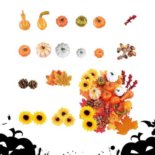 Whnbuij Herbst-Kürbisse | Künstliche Simulation gemischte Kürbisse zum Dekorieren | Feiertagssaison-Tischdekoration für Kaminsims, , Ernte, Herbst, Erntedankfest, Halloween, Tischparty Whnbuij Herbst-Kürbisse | Künstliche Simulation gemischte Kürbisse zum Dekorieren | Feiertagssaison-Tischdekoration für Kaminsims, , Ernte, Herbst, Erntedankfest, Halloween, Tischparty von Whnbuij