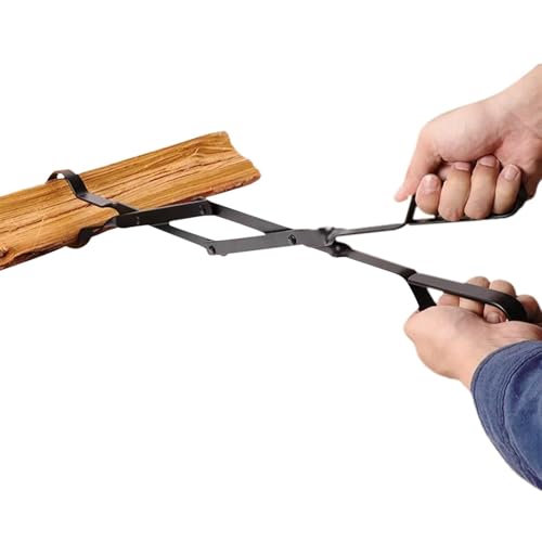 Whnbuij Kaminholzgreifer – Holzgreifer Zange, rostbeständig, Lagerfeuerzange für Lagerfeuer von Whnbuij