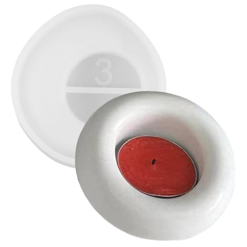 Whnbuij Kerzenhalter-Form, Epoxidharz-Gussform, rund, antihaftbeschichtet, Süßigkeiten, kleine Snack-Tablett, multifunktionales Handwerk, Heimdekoration für Tropfkleber, , Gips Whnbuij Kerzenhalter-Form, Epoxidharz-Gussform, rund, antihaftbeschichtet, Süßigkeiten, kleine Snack-Tablett, multifunktionales Handwerk, Heimdekoration für Tropfkleber, , Gips von Whnbuij