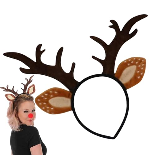 Whnbuij Weihnachten Rentier Stirnband, Weihnachten Geweih Stirnband - Realistische und Weihnachten Hirschgeweih Stirnband, Tierohren, Hüte Whnbuij Weihnachten Rentier Stirnband, Weihnachten Geweih Stirnband - Realistische und Weihnachten Hirschgeweih Stirnband, Tierohren, Hüte von Whnbuij