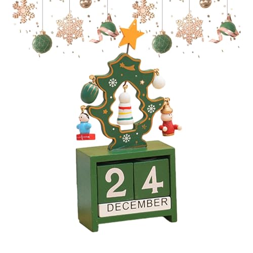 Whnbuij Weihnachts-Countdown-Dekorblöcke, Holz-Adventskalender, stabiler Countdown-Kalender, Weihnachtsdekorationen für Schrank, , Werkbank Whnbuij Weihnachts-Countdown-Dekorblöcke, Holz-Adventskalender, stabiler Countdown-Kalender, Weihnachtsdekorationen für Schrank, , Werkbank von Whnbuij