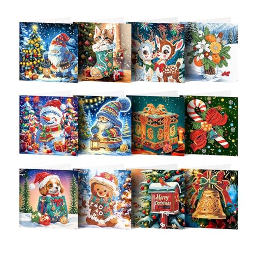 Whnbuij Weihnachtskarten-Malerei, Vintage, Weihnachtskarten, handgefertigt, blanko, Malkarten, Rundkunst, Urlaubspostkarte für Liebeskarten Whnbuij Weihnachtskarten-Malerei, Vintage, Weihnachtskarten, handgefertigt, blanko, Malkarten, Rundkunst, Urlaubspostkarte für Liebeskarten von Whnbuij