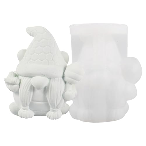 Zwergkerzenseifenform, Gnom-Silikonformen, 3D-Silikon-Kerzenform, Zwergseifenform | Harz Kunst Antihaft-Kuchendekoration mit Schnellverschluss für Aromatherapie und Gips von Whnbuij