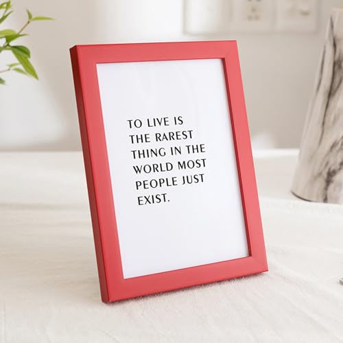 Whoiy A4 Bilderrahmen Rot Einfach und Stilvoll Horizontal & Vertikal, Fotorahmen 21x29.7 MDF Holz Tischaufstellung Geschenk für Hochzeit Jahrestag Freunde Whoiy A4 Bilderrahmen Rot Einfach und Stilvoll Horizontal & Vertikal, Fotorahmen 21x29.7 MDF Holz Tischaufstellung Geschenk für Hochzeit Jahrestag Freunde von Whoiy