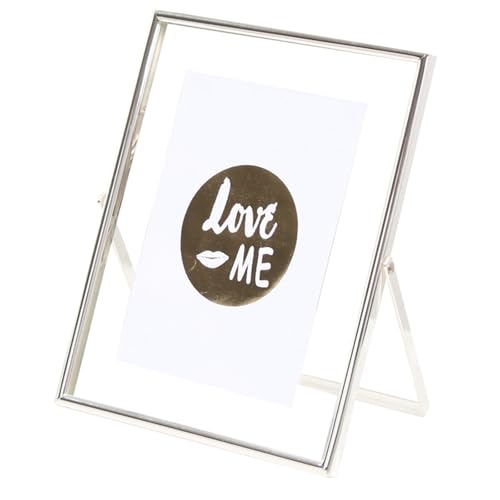 Whoiy A4 Bilderrahmen Silber Metall Schwebende Staffelei Vertikal, Fotorahmen 21x29.7 mit Glas Tischaufsteller Geschenk für Hochzeit Jahrestag Freunde Whoiy A4 Bilderrahmen Silber Metall Schwebende Staffelei Vertikal, Fotorahmen 21x29.7 mit Glas Tischaufsteller Geschenk für Hochzeit Jahrestag Freunde von Whoiy