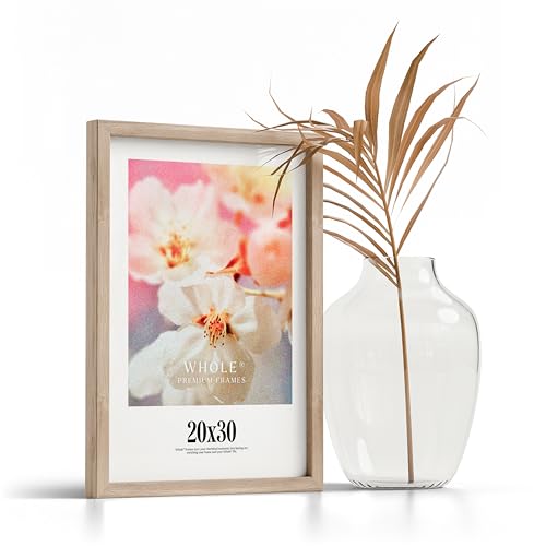 Whole® Premium 1x Bilderrahmen 20x30 Eiche Rahmen | Bilderrahmen Holz für Poster | Bilderrahmen Eiche 20x30 | Picture Frame 20x30 cm Bilderrahmen | Bilderrahmen 30x20 Eiche von Whole