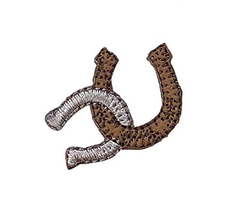 Brown and Silver Western Double Horseshoe Iron on Embroidered Patch by Wholesale Applique Brown and Silver Western Double Horseshoe Iron on Embroidered Patch by Wholesale Applique von Wholesale Applique