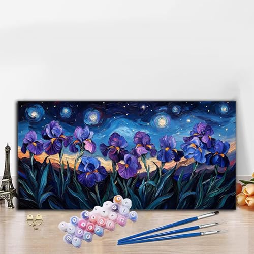 Malen Nach Zahlen Blau, Malen Nach Zahlen Erwachsene Schmetterling Liebe Blume Paint by Numbers Handgemalt Ölgemälde Kit für Anfänger mit Pinseln und Acrylfarben, Wand Deko Wohnzimmer 50x100 cm G8-983 Malen Nach Zahlen Blau, Malen Nach Zahlen Erwachsene Schmetterling Liebe Blume Paint by Numbers Handgemalt Ölgemälde Kit für Anfänger mit Pinseln und Acrylfarben, Wand Deko Wohnzimmer 50x100 cm G8-983 von Whoonng