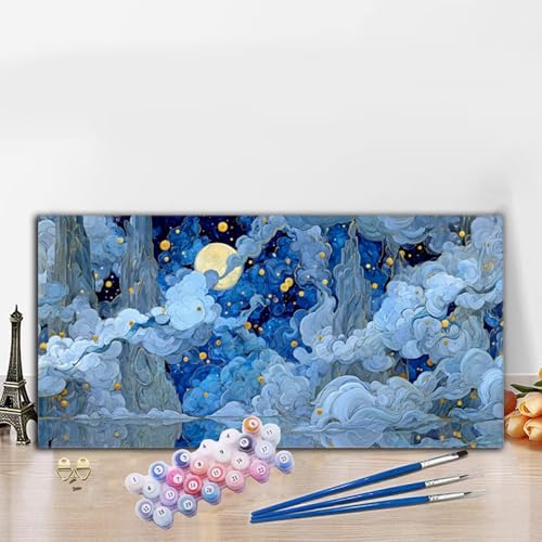 Malen Nach Zahlen Erwachsene Abstrakt Malen Nach Zahlen XXL 40x70CM Paint by Numbers Blau Bild DIY Set Erwachsene Basteln, Adults Kreativ Set für Deko Schlafzimmer, Herbstdeko, Weihnachtsdeko G8-816 Malen Nach Zahlen Erwachsene Abstrakt Malen Nach Zahlen XXL 40x70CM Paint by Numbers Blau Bild DIY Set Erwachsene Basteln, Adults Kreativ Set für Deko Schlafzimmer, Herbstdeko, Weihnachtsdeko G8-816 von Whoonng