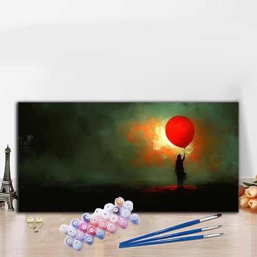 Malen Nach Zahlen Erwachsene Abstrakt Malen Nach Zahlen XXL 70x140CM Paint by Numbers Mann Bild DIY Set Erwachsene Basteln, Adults Kreativ Set für Deko Schlafzimmer, Herbstdeko, Weihnachtsdeko G8-648 von Whoonng