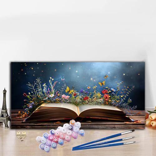 Malen Nach Zahlen Erwachsene Buch Malen Nach Zahlen XXL 80x160CM Paint by Numbers Anlage Bild DIY Set Erwachsene Basteln, Adults Kreativ Set für Deko Schlafzimmer, Herbstdeko, Weihnachtsdeko G8-876 von Whoonng