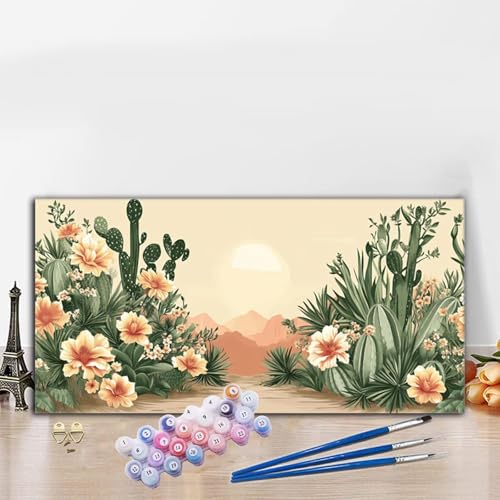 Malen Nach Zahlen Erwachsene Landschaft Malen Nach Zahlen XXL 40x70 cm Paint by Numbers Garten Bild DIY Set Erwachsene Basteln, Adults Kreativ Set für Zimmer Deko, Herbstdeko, Weihnachtsdeko G8-578 von Whoonng