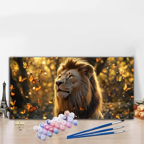 Malen Nach Zahlen Erwachsene Löwe Malen Nach Zahlen XXL 30x60cm Paint by Numbers Schmetterling Bild DIY Set Erwachsene Basteln, Adults Kreativ Set für Zimmer Deko, Herbstdeko, Weihnachtsdeko G8-664 Malen Nach Zahlen Erwachsene Löwe Malen Nach Zahlen XXL 30x60cm Paint by Numbers Schmetterling Bild DIY Set Erwachsene Basteln, Adults Kreativ Set für Zimmer Deko, Herbstdeko, Weihnachtsdeko G8-664 von Whoonng