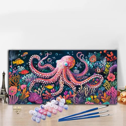 Malen Nach Zahlen Erwachsene Tier Malen Nach Zahlen XXL 50x100 cm Paint by Numbers Oktopus Bild DIY Set Erwachsene Basteln, Adults Kreativ Set für Deko Schlafzimmer, Herbstdeko, Weihnachtsdeko G8-2 Malen Nach Zahlen Erwachsene Tier Malen Nach Zahlen XXL 50x100 cm Paint by Numbers Oktopus Bild DIY Set Erwachsene Basteln, Adults Kreativ Set für Deko Schlafzimmer, Herbstdeko, Weihnachtsdeko G8-2 von Whoonng