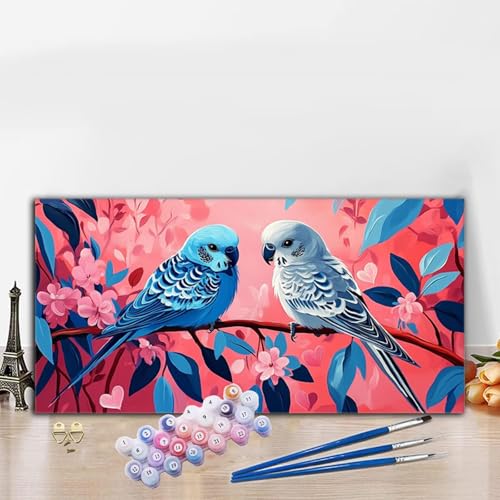 Malen Nach Zahlen Erwachsene Vogel Malen Nach Zahlen XXL 90x180CM Paint by Numbers Niedlich Bild DIY Set Erwachsene Basteln, Adults Kreativ Set für Zimmer Deko, Herbstdeko, Weihnachtsdeko G8-552 von Whoonng