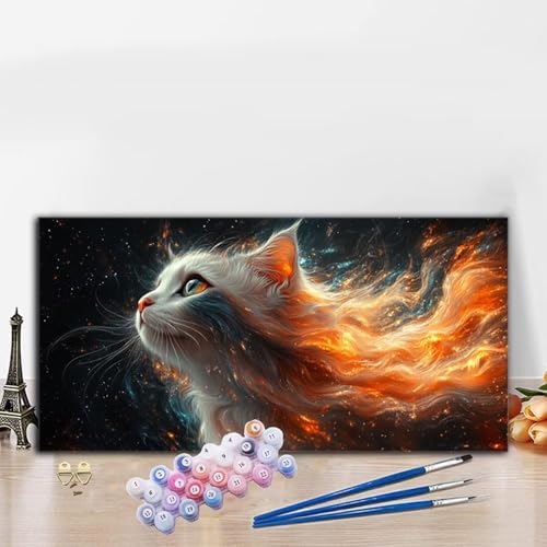 Malen Nach Zahlen Karikatur, Malen Nach Zahlen Erwachsene Tier Paint by Numbers Handgemalt Ölgemälde Kit für Anfänger mit Pinseln und Acrylfarben, Deko Wohnzimmer,Geschenke für Frauen 50x100 cm G8-197 von Whoonng
