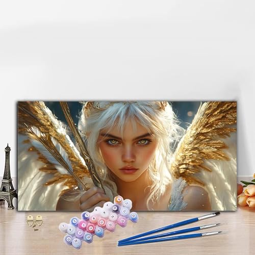Malen Nach Zahlen Krieger, Malen Nach Zahlen Erwachsene Frau Paint by Numbers Handgemalt Ölgemälde Kit für Anfänger mit Pinseln und Acrylfarben, Deko Wohnzimmer, Geschenke für Frauen 60x120cm G8-871 von Whoonng