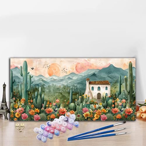 Malen Nach Zahlen Landschaft, Malen Nach Zahlen Erwachsene Wüste Paint by Numbers Handgemalt Ölgemälde Kit für Anfänger mit Pinseln und Acrylfarben, Deko Wohnzimmer, Frauen Geschenke 60x120 cm G8-785 Malen Nach Zahlen Landschaft, Malen Nach Zahlen Erwachsene Wüste Paint by Numbers Handgemalt Ölgemälde Kit für Anfänger mit Pinseln und Acrylfarben, Deko Wohnzimmer, Frauen Geschenke 60x120 cm G8-785 von Whoonng