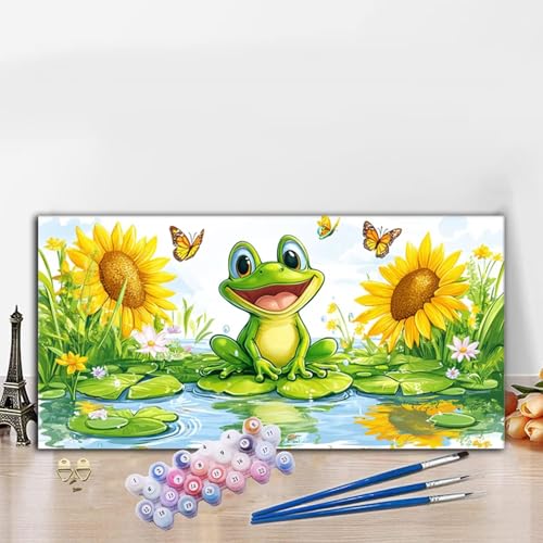 Malen Nach Zahlen Tier, Malen Nach Zahlen Erwachsene Frosch Paint by Numbers Handgemalt Ölgemälde Kit für Anfänger mit Pinseln und Acrylfarben,Halloween Deko Wohnzimmer,Frauen Geschenke 40x70cm G8-643 Malen Nach Zahlen Tier, Malen Nach Zahlen Erwachsene Frosch Paint by Numbers Handgemalt Ölgemälde Kit für Anfänger mit Pinseln und Acrylfarben,Halloween Deko Wohnzimmer,Frauen Geschenke 40x70cm G8-643 von Whoonng