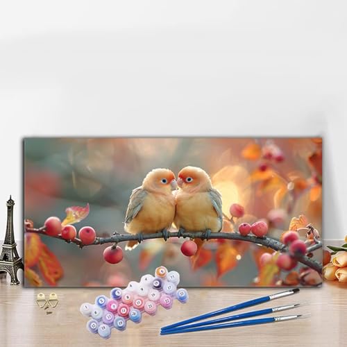Malen Nach Zahlen Vogel, Malen Nach Zahlen Erwachsene Paar Paint by Numbers Handgemalt Ölgemälde Kit für Anfänger mit Pinseln und Acrylfarben, Halloween Deko Wohnzimmer,Frauen Geschenke 40x70CM G8-789 Malen Nach Zahlen Vogel, Malen Nach Zahlen Erwachsene Paar Paint by Numbers Handgemalt Ölgemälde Kit für Anfänger mit Pinseln und Acrylfarben, Halloween Deko Wohnzimmer,Frauen Geschenke 40x70CM G8-789 von Whoonng